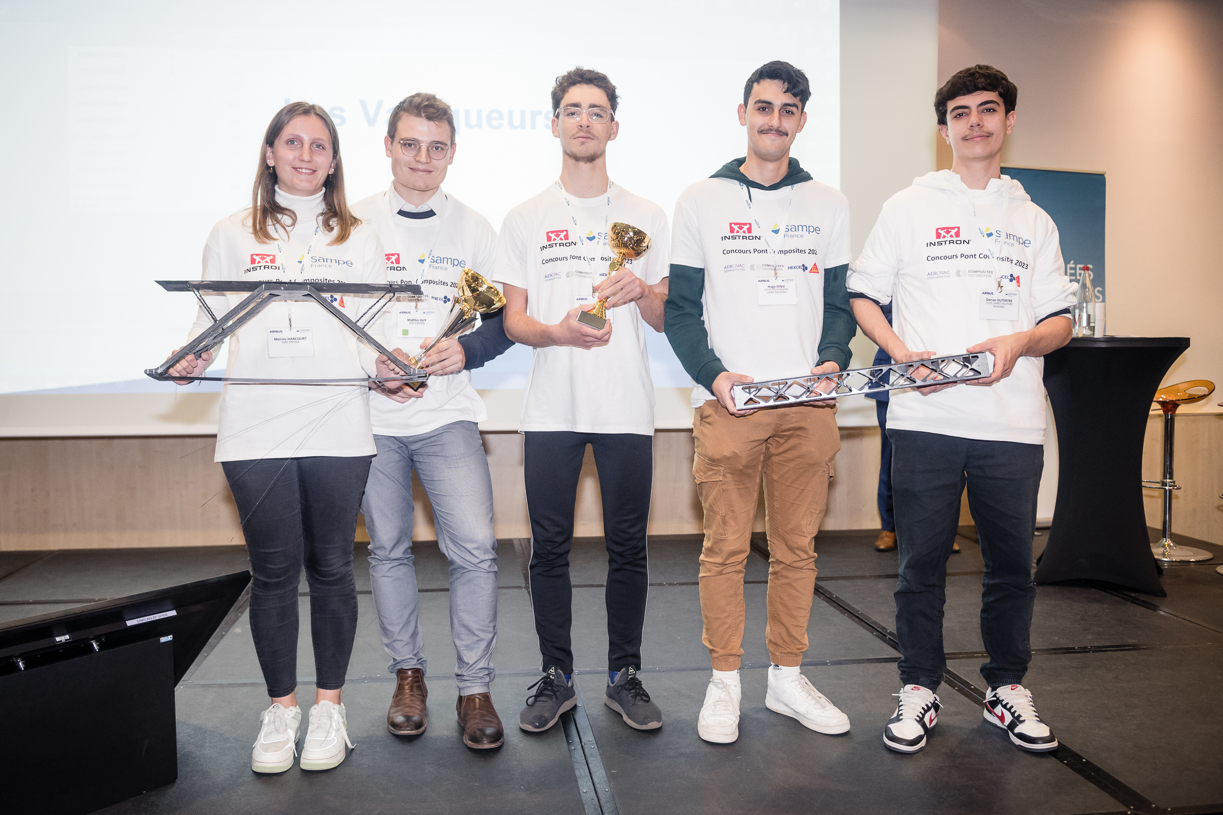 Les vainqueurs du concours pont composites du Sampe France 2023